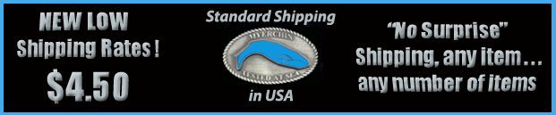 A banner with standard shipping information