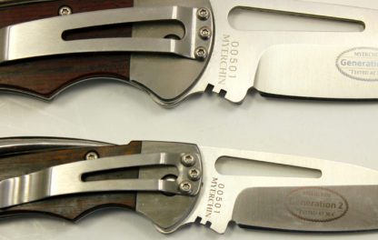 Two different types of knives are shown side by side.