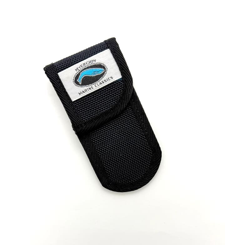 Durable black knife sheath with logo