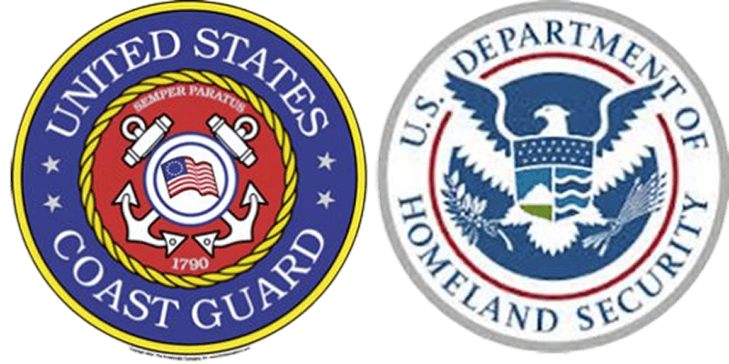 USCG and DHS official seals