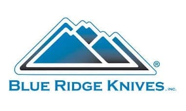 Blue Ridge Knives logo featuring mountain design.
